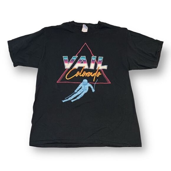 Vail Colorado Port & Company Retro Tee Size Large - Picture 1 of 5